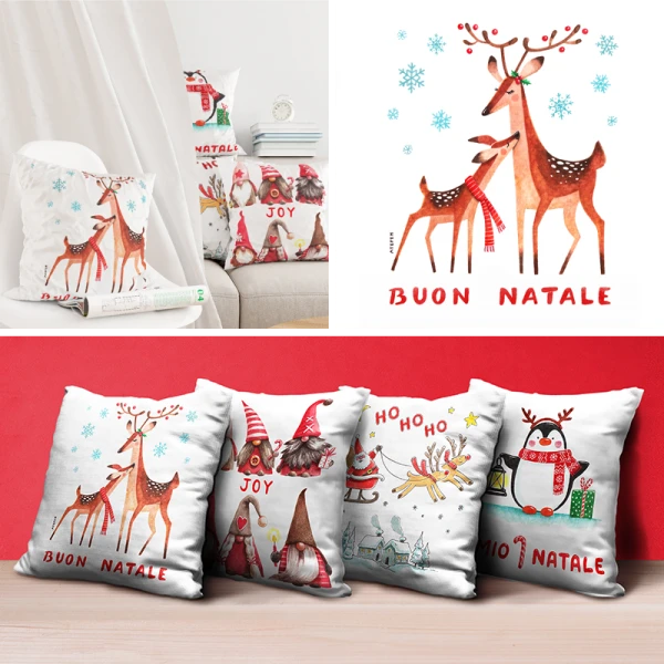 Federa Quadrata FullPrint Natalizia