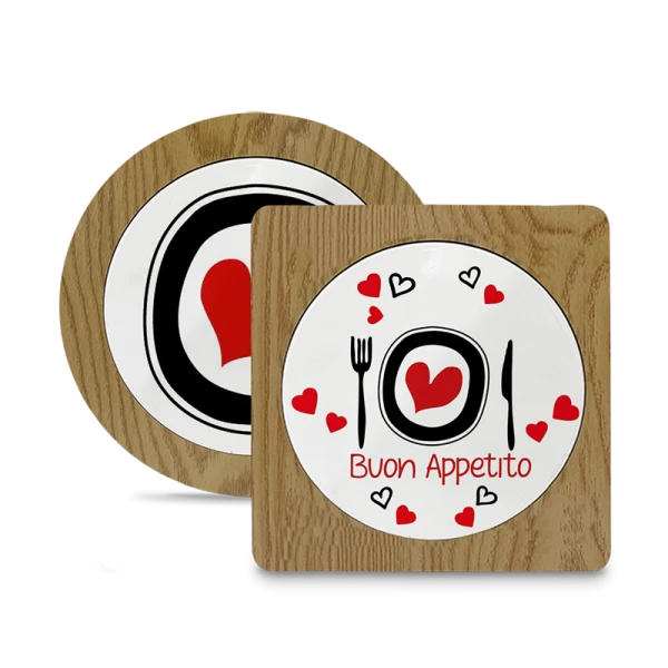 Sottobicchiere ceramica con bordo in...