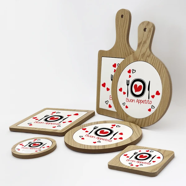 Sottobicchiere ceramica con bordo in...