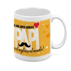 Tazza Bianca 11 Oz in Ceramica