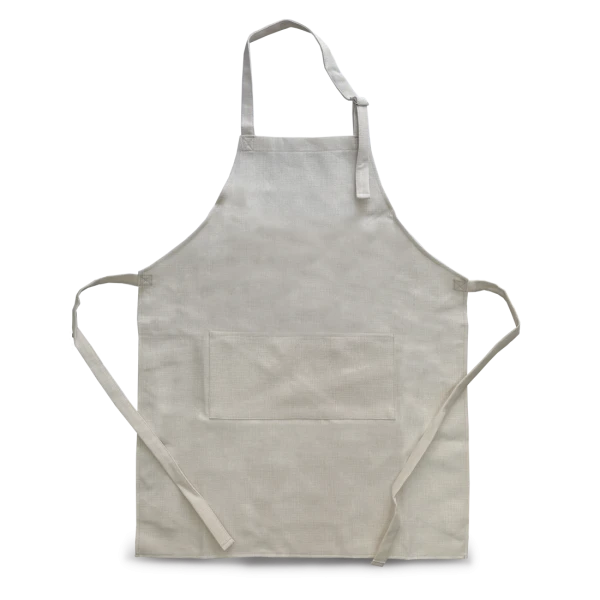 Grembiule adulto in Juta Beige Con Tasca