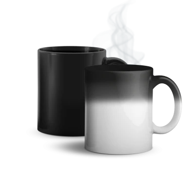 Tazza Magica Nera 11 Oz in Ceramica