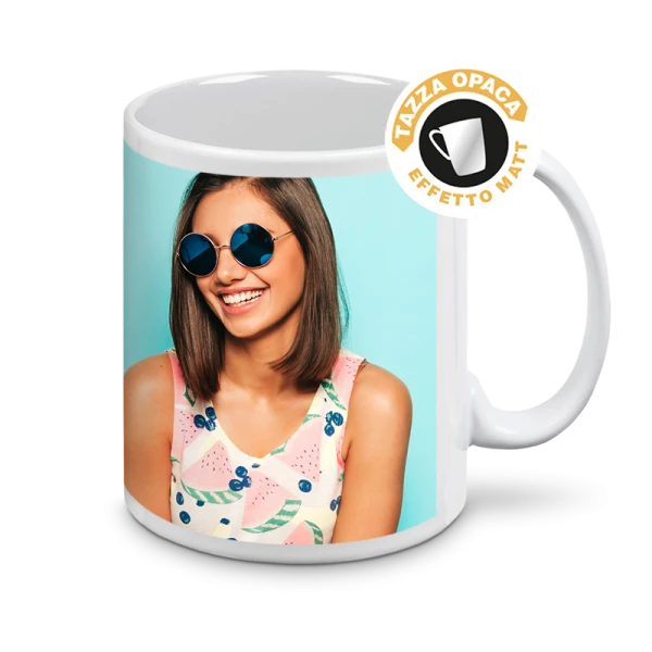 Tazza Bianca Opaca 11 Oz in Ceramica