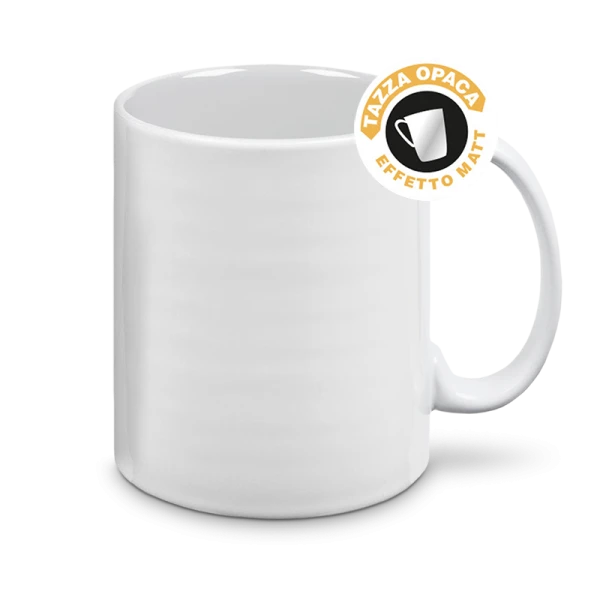 Tazza Bianca Opaca 11 Oz in Ceramica