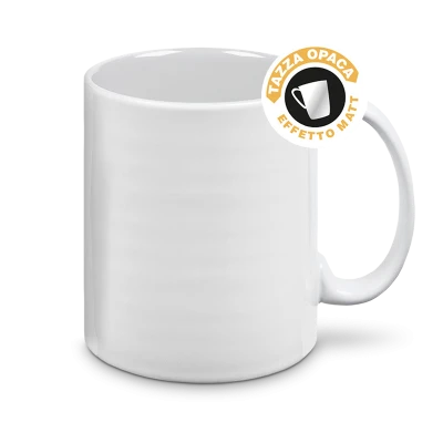 Tazza Bianca Opaca 11 Oz in Ceramica