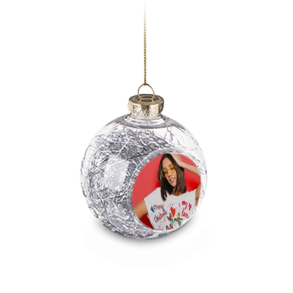 Palla Di Natale Trasparente con Filamenti