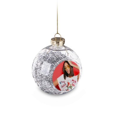 Palla Di Natale Trasparente con Filamenti