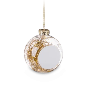 Palla Di Natale Trasparente con Filamenti 2