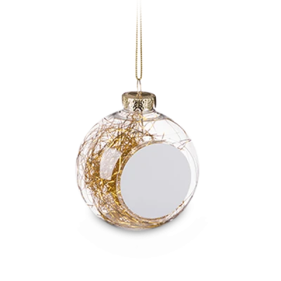 Palla Di Natale Trasparente con Filamenti