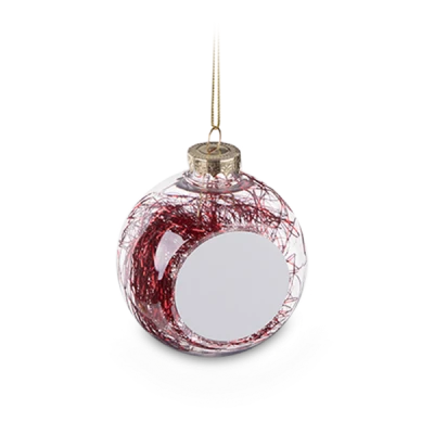 Palla Di Natale Trasparente con Filamenti