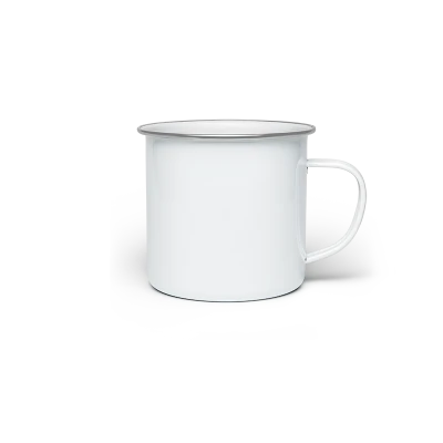 Tazza in Alluminio 10 Oz con Bordo Silver