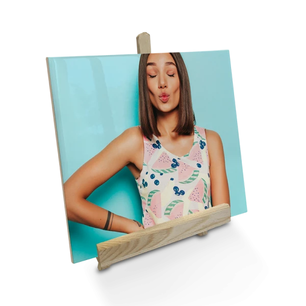 Cavalletto in legno per mattonelle