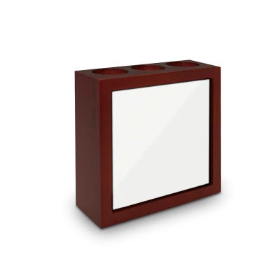 Portapenne in Legno con Mattonella in Ceramica