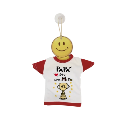 Mini T-shirt Auto in Tessuto con Appendino