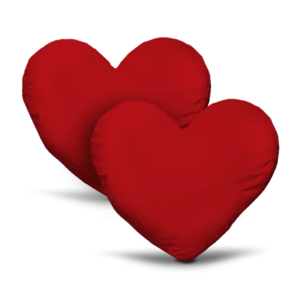 Federa Cuore Cotone 40x40 Rossa