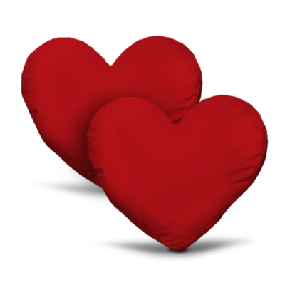 Federa Cuore Cotone 40x40 Rossa